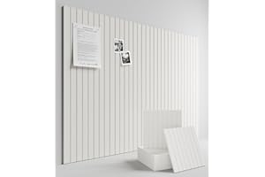 Fluxynara Large Felt Bulletin Board 48" x 36" Cork Board Alternative-12 Pack with 70 Safe Removable Adhesive Tabs, Cork Boards for Walls Cork Board for Home Office Classroom Pin Board (Milky White)