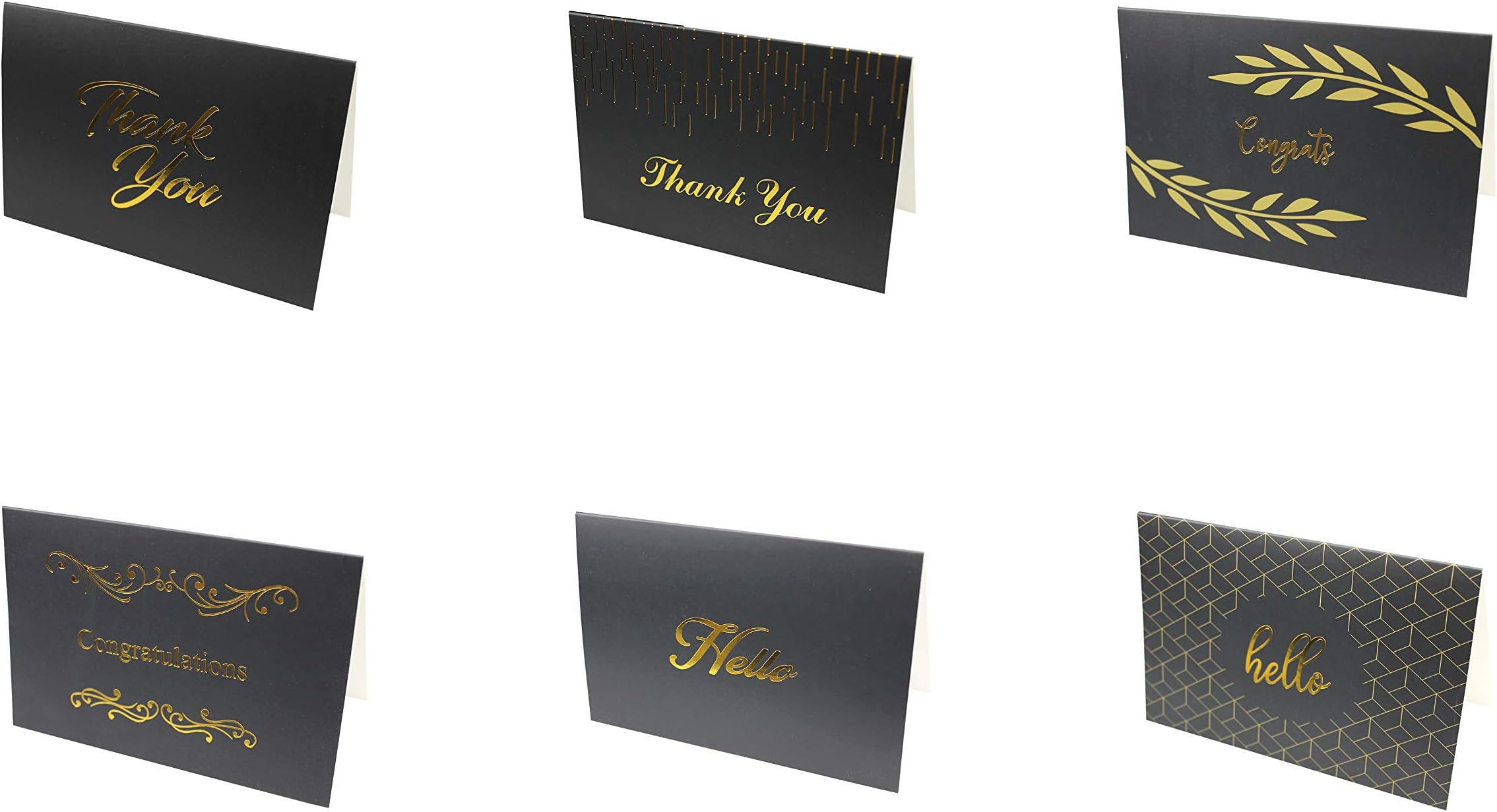 Elegant 100 Thank You, Hello, Congrats Blank Note Cards|Bulk with 4x6 Envelopes and Stickers. For Baby Shower, Casual, Graduation, Funeral, Business and Wedding.