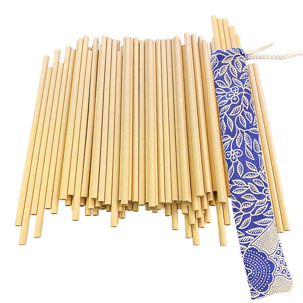 Vie Gourmet Disposable Bamboo Straws, 197x6mm, 100pcs