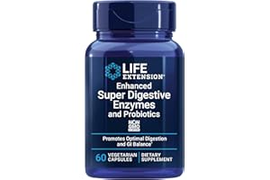 Life Extension Enhanced Super Digestive Enzymes and Probiotics – B. coagulans Probiotic, 10 Digestive Enzymes – Supports Digestion, Comfort & GI Balance – Non-GMO, Vegetarian – 60 Capsules