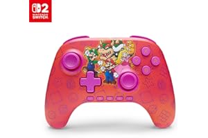 PowerA Advantage Wireless Controller for Nintendo Switch 2 - Mario and FriendsOfficially Licensed, Hall Effects, Mappable But