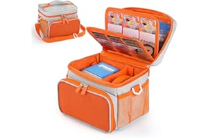 PIACLEN Travel Carrying Case Compatible with Yoto Player Bluetooth Speaker,30 Cards Storage Bag with Handle and Shoulder Strap,Portable Travel Storage box for Player & Headphone Accessories (Grey)