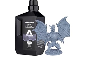 Aceaddity Standard 3D Printer Resin - 405nm Photopolymer Resin LCD/DLP UV-Curing High Precision 3D Printing Liquid Compatible with 8k 3D Printer, 1KG/Bottle (Grey)