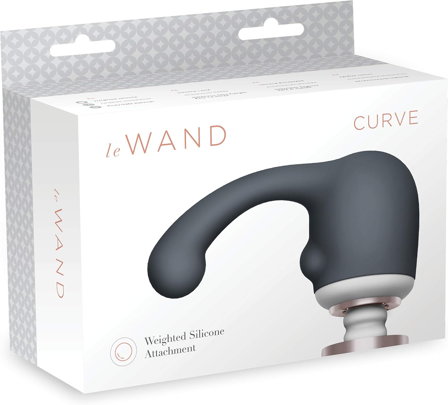 Le Wand Curve Weighted Silicone Attachment, Grey, 7.4 cm - Image 3