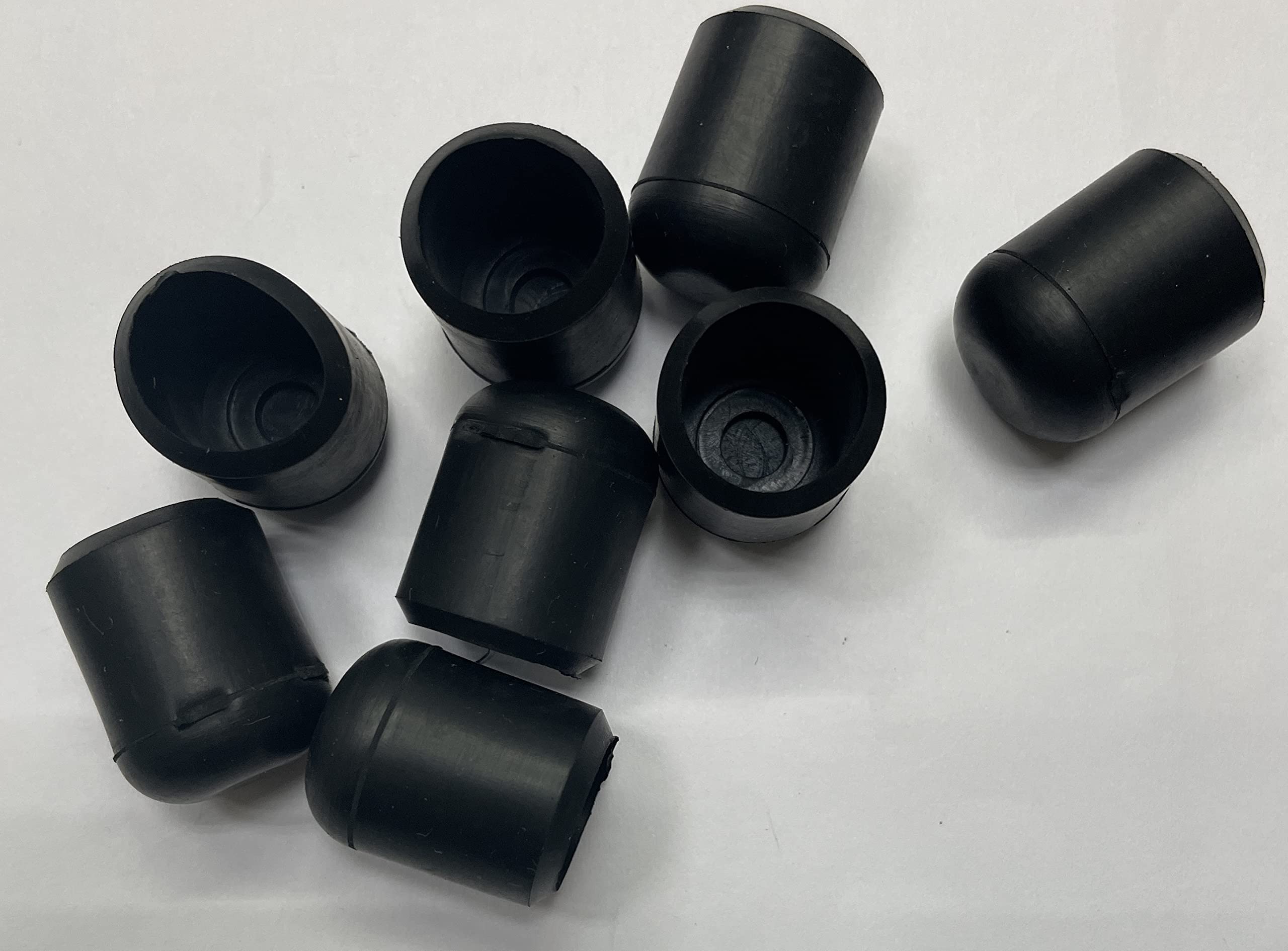 dexierp Protection Force For 11/16" 17mm (Pack of 8) Round OD Tubing End Chair Leg Stick Ferrule Furniture Feet Rubber Cap Cup Pad Cover Floor Plug Protectors