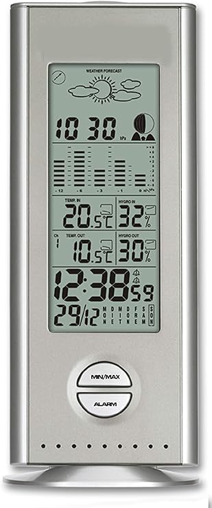 Zeit-Bar Funkwetterstation mit Vorhersage + Funkuhr / -wecker: Amazon