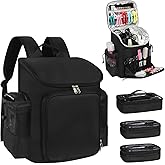 Hairstylist Traveling Bag, Large Capacity Barber Travel Backpack, Hairdresser Bag with Adjustable Dividers, Hair Tools Travel Case, Professional Cosmetology Bags for Supplies, Hair Stylist Must Haves