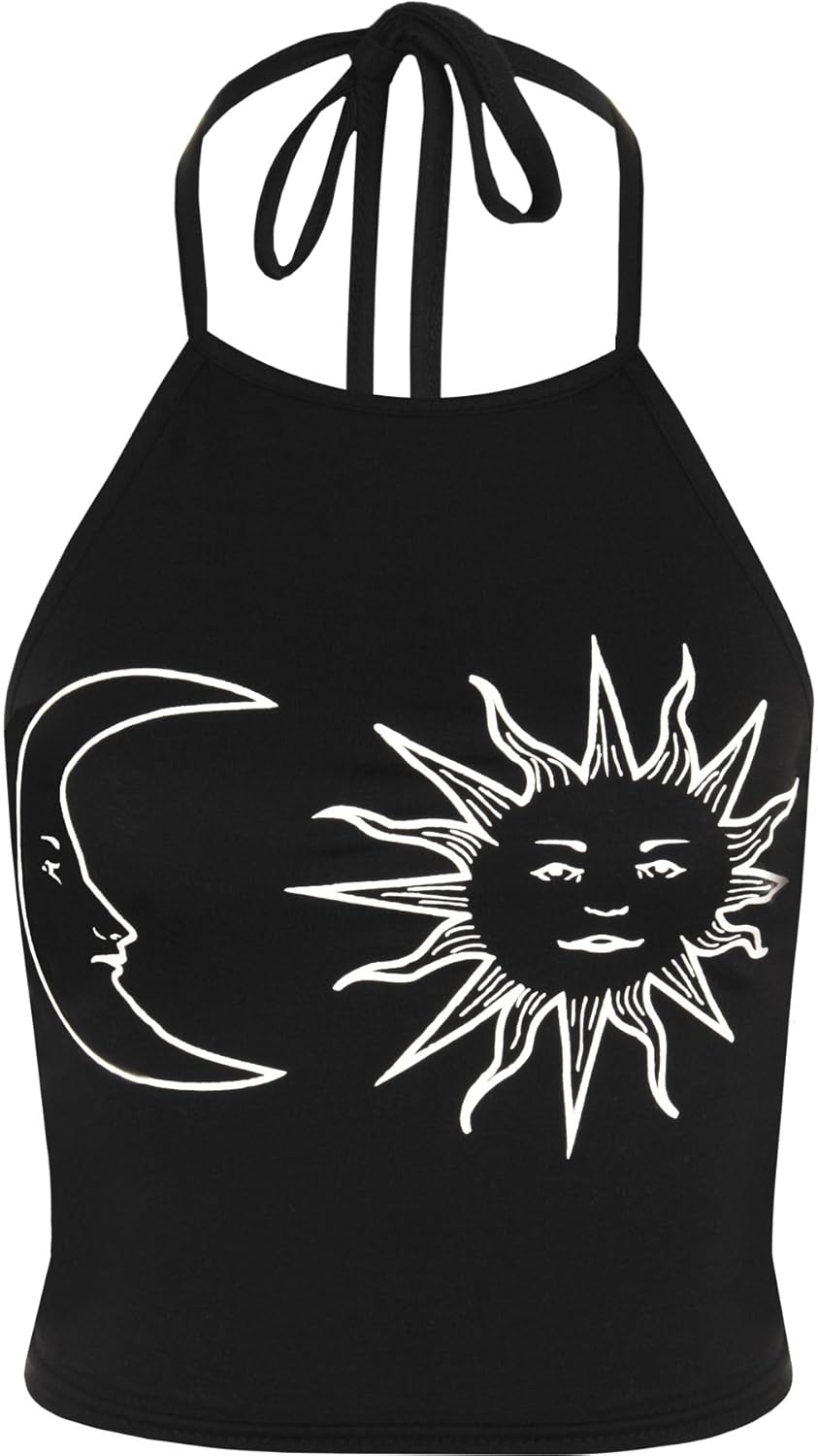 black halter neck top uk