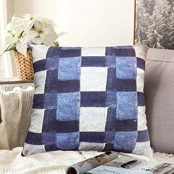 Buy Status Denim Filled Cushion 16 X 16 Square Cushion