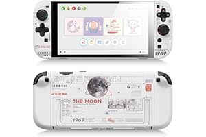 GeekShare Hard Case Compatible with Nintendo Switch 2 (2025), Anti-Scratch Dockable Protective Cover for Switch 2 with Detachable Joysticks, The Moon (Moonlight White)