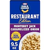 Kraft Mac &amp; Cheese, Restaurant Edition, 9.5 oz box | Monterey Jack Caramelized Onion, Cavatappi Pasta &amp; Real Cheese Sauce, No Artificial Flavors, Restaurant-Style Mac &amp; Cheese