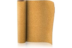 VViViD Cork Sheet Roll 16" x 10ft, 2mm Thick, Ultra Light, Bulletin Board, Shelf Liner and Much More
