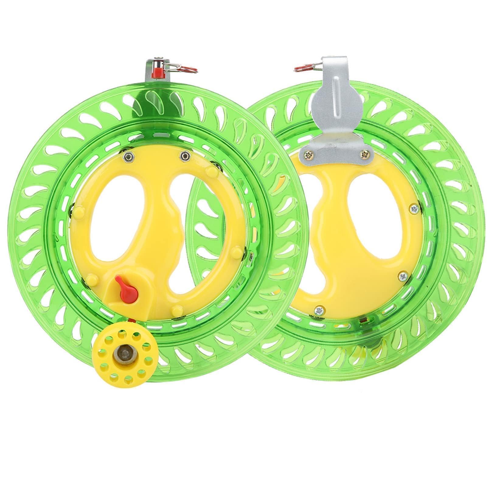 Agatige ABS Multifunction Sea Fishing Wheel, Lightweight Hand Wire Wrapping Fly Line Fishing Reel Accessory Spooler Reel Wire Roller for Freshwater Saltwater Outdoor Fishing Activity(Green)