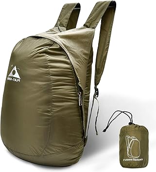 Amazon Co Jp リュックサック ナイロン 最新材質版 リュック アウトドア 防水 防災対応 大容量リットル コンパクト 軽量 80g オリーブ色 スポーツ アウトドア