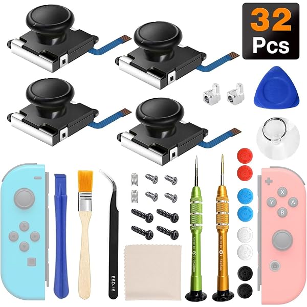 Amazon.com: LONANDY 4 Pack Joycon Joysticks, Replacement Joystick