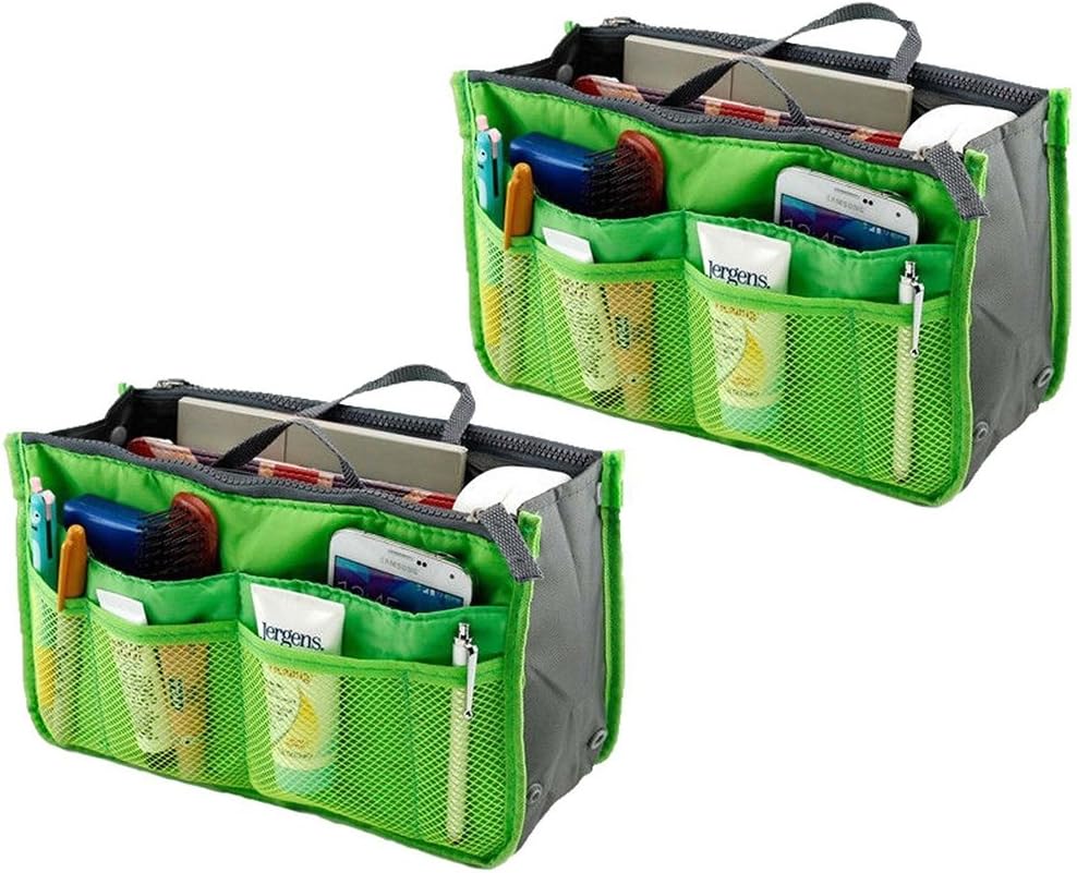 2 Pack Travel Insert Handbag Purse Large Liner Organizer Tidy Bags