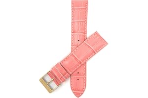 Bandini Womens Leather Watch Band Strap - Alligator Pattern - 8 Colors - 12mm, 14mm, 16mm, 18mm, 20mm