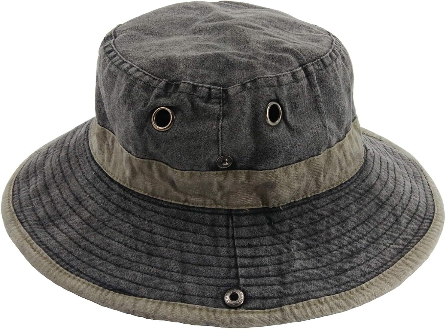 Ledamon Men's Sun Hat Fisherman Hat UV Protection Outdoor Hiking Fishing Washed Cotton Hat (Charcoal Grey) at  Men’s Clothing store