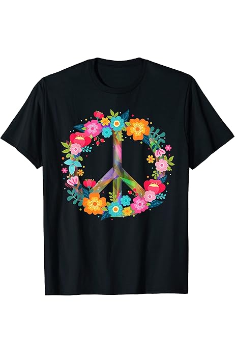 T shirt mit peace zeichen Clearance
