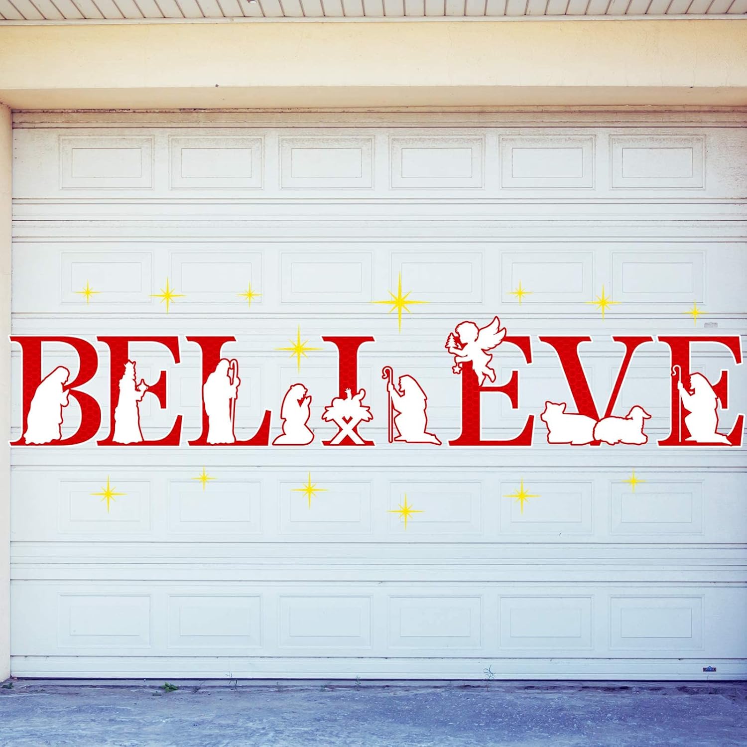 Garage Door Decorations - Yinder 22 Pcs Christmas Garage Door Decorations Believe Nativity Magnet Set Nativity Scene Garage Door Decor Christmas Garage Magnets Decor for Christmas Party Supplies Refrigerator Decorations