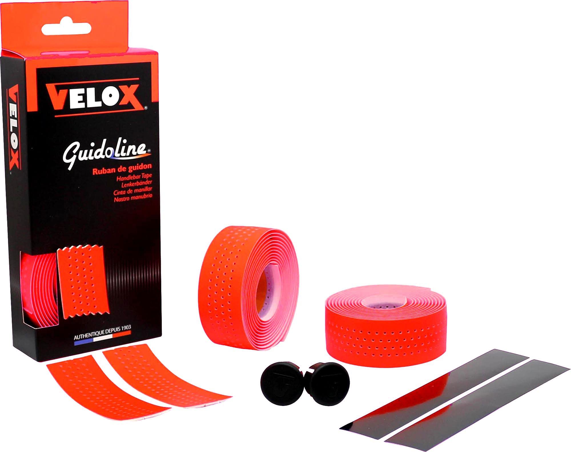 Velox Fluo Grip Handlebar Tape, One Size, Red