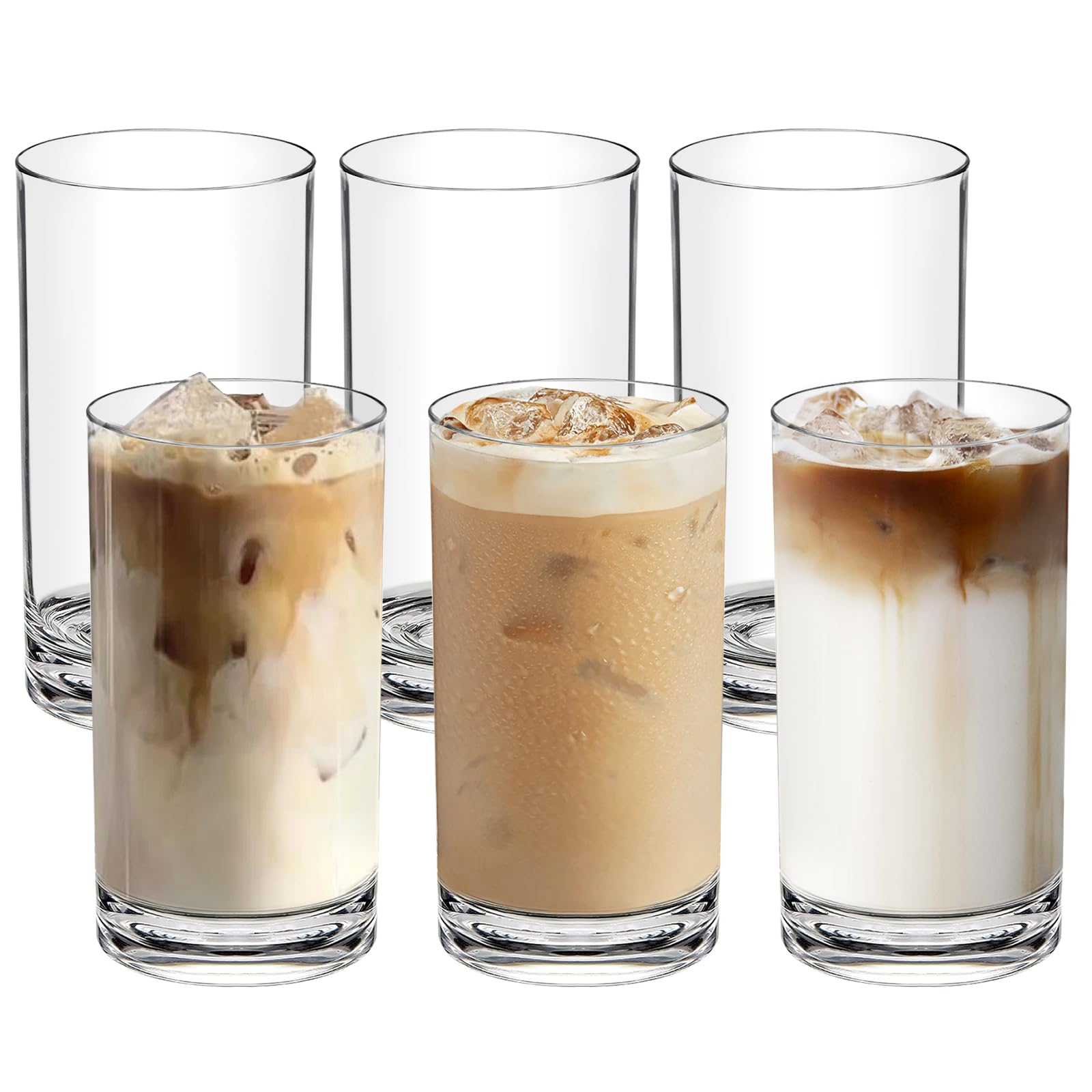 Photo 1 of RÉ?LWÁY Shatterproof Plastic Drinking Glasses Set of 6, 17 Oz Clear Unbreakable Tumblers for Kitchen, Poolside & Patio – BPA-Free, Dishwasher-Safe, Acrylic Cups That Look Like Glass