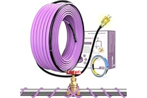 TOPDURE 2FT Heat Tape for Water Pipes Roof and Gutters Heating Cable with 6ft Lighted Plug