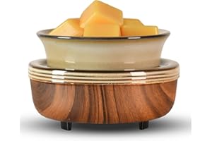 mocosa Ceramic Wax Melt Warmer Candle Wax Warmer 3-in-1 Wax Warmer for Scented Wax Burner Electric Wax Melter as Gifts for Mom Grandma Women…