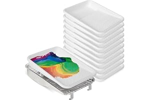 Unvert Paint Tray and Liner Set, Set Includes 9" Reusable Metal Pans Tray & 10 Pack of 9" White Plastic Paint Liners, Paint Roller Trays, Set for Household or Construction Use
