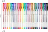 EXERZ Gel Pen Set 24pcs Rainbow Colours Fine Ink 0.6/0.8/1.0mm view 4