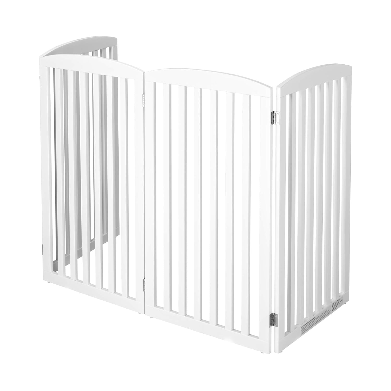 PAWLAND Freestanding Foldable Pet Gate for Dogs Extra Wide and Tall, 4 Panel, 36 inch Tall Dog Fence, Dog Gate for The House, Doorway, Stairs, White : Baby