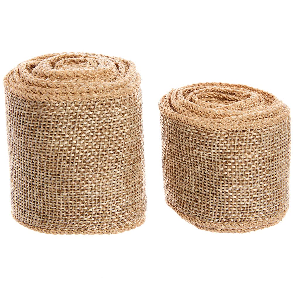 Baker Ross FX346 Burlap Hessian Rolls Value Pack - Pack of 2, Natural Craft Accessories, Jute Arts and Craft Materials, Decorative Supplies