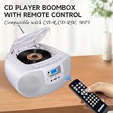 Gelielim Portable CD Player Boombox with Bluetooth FM Radio USB Remote view 2