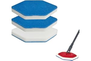 3 Pack Mop Sponge Refill for Vileda Bath Magic Bathroom and Tub Mop, vileda shower scrubber refill pad, Multi Surface Sponge