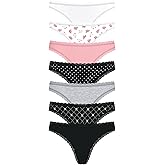 Victoria's Secret Women's Cotton Thong Underwear, Panties for Women, Multi Pack (XS-XXL)