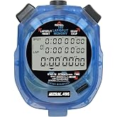 ULTRAK 495 Stopwatch &ndash; Blue Professional 100-Lap Digital Timer, Countdown Interval Tracker, Water-Resistant Sports Watch, Chronograph for Coaching &amp; Training