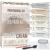 ARCSSAI ARCSSAL Cream Leather & Vinyl Repair Kit, Car Seats, Couch, Boat, Sofa, Jacket & Purse, Fix Scratch & Rip on Artificial, Faux, Genuine Leather, Easy for Anyone to Match Ideal Color