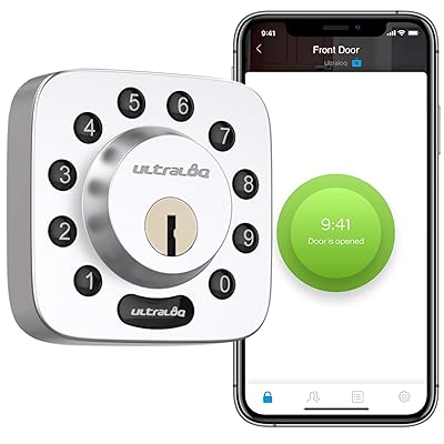 Ultraloq U-Bolt Bluetooth Enabled Keypad&nbsp;Smart Deadbolt Door Lock,Satin Nickel, Non-Fingerprint Version