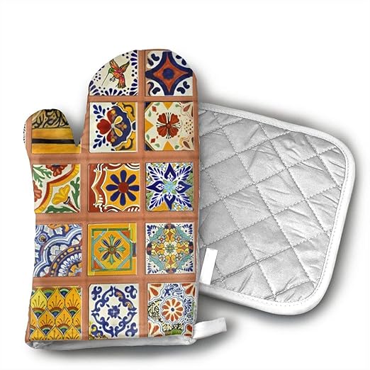 Miaowow Talavera - Juego de Guantes de Cocina y Soporte para ...