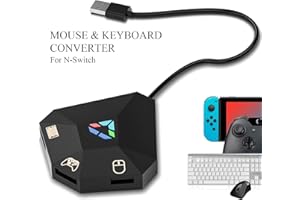 ECHZOVE Keyboard and Mouse Adapter for Nintendo Switch, Keyboard and Mouse Adapter for PS4, Xbox One, PS3, Xbox 360