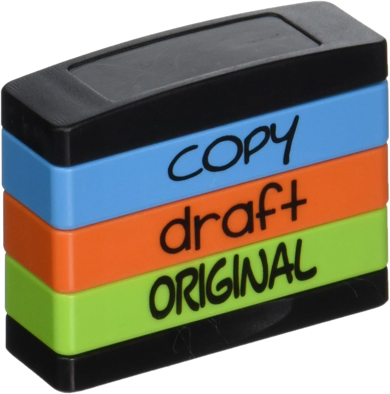 Stack Stamp PreInked Triple Message Stamp, Copy, Draft