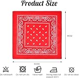 Aomig Bandana Head Scarf Men Women Red Paisley Multi purpose Headwrap 73x36cm view 2