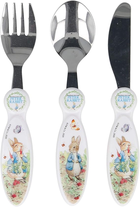 Peter Rabbit Children's Kids 3pcs Cutlery Set, Knife/Fork/Spoon Amazon