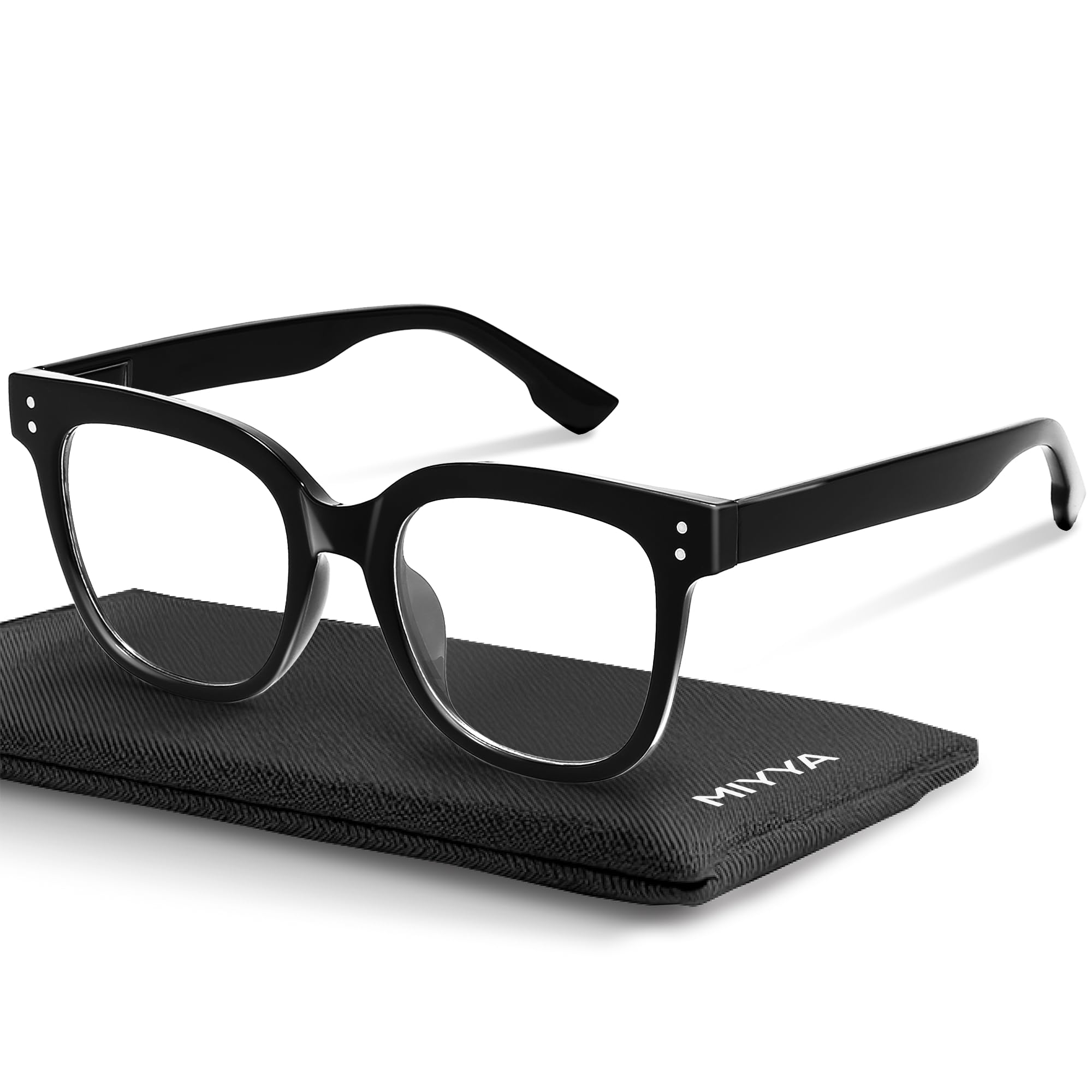 Photo 1 of miyya Blue Light Glasses for Women – Oversized UV & Blue Light Blocker Chunky Frames, All-Day Comfort, Stylish Eyewear