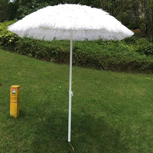 Stroh Sonnenschirm, 1, 8 M Weißer Terrassenschirm Sonnenschirm Im