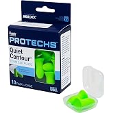 Flents Protechs Quiet Contour Foam Ear Plugs, NRR 33, 10 Pair, Green | Reusable Foam Ear Plugs for Sleeping, Snoring, Loud Noise, Traveling, Concerts, Construction, Studying, Work &amp; Shooting