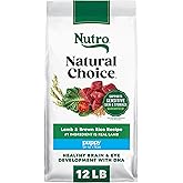 Nutro Natural Choice Puppy Dry Dog Food, Lamb &amp; Brown Rice, 12 lb | Real lamb #1 ingredient, Supports Healthy Skin &amp; Coat, Digestive Health, Brain &amp; Eye Development, Healthy Immunity