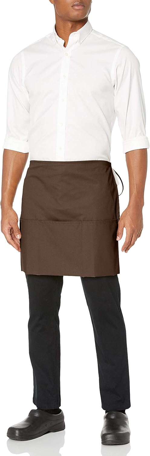 Uncommon Threads Unisex Waist Apron 22W X 18L, Brown, One Size: Food Service Uniforms Aprons: Clothing