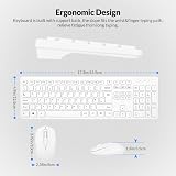 Rii RK200 Wireless Keyboard and Mouse 104 Keys UK Layout White (AAA Battery) view 6