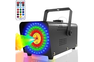 IMONE Smoke Machine with 72 LED Lights, Fog Machine with Remote Control, 500W and 2000 CFM Spray, Perfect for Wedding, Halloween, Party and Stage Effect